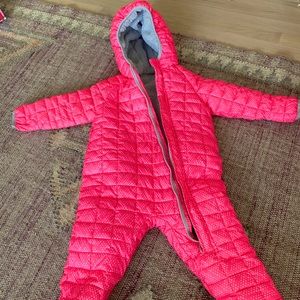Toddler pink snow suit
